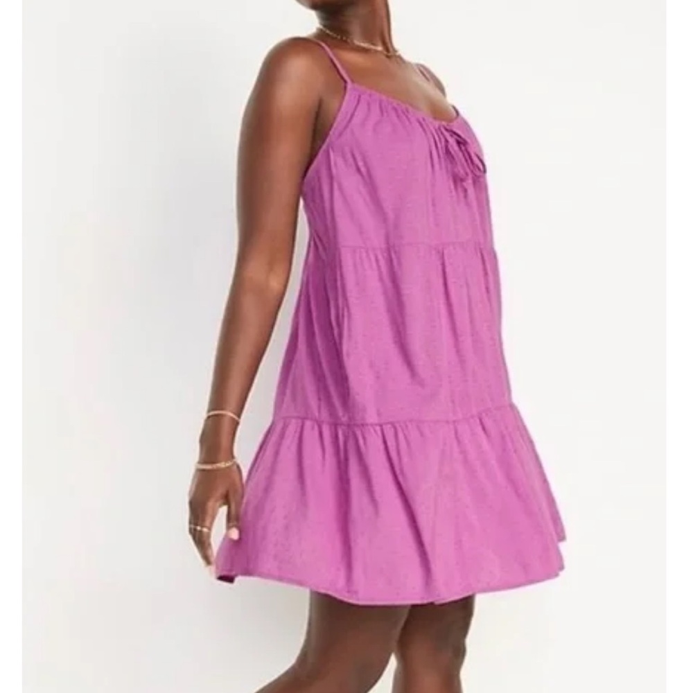 Old Navy Purple Clip-Dot Cami Dress Sz XL